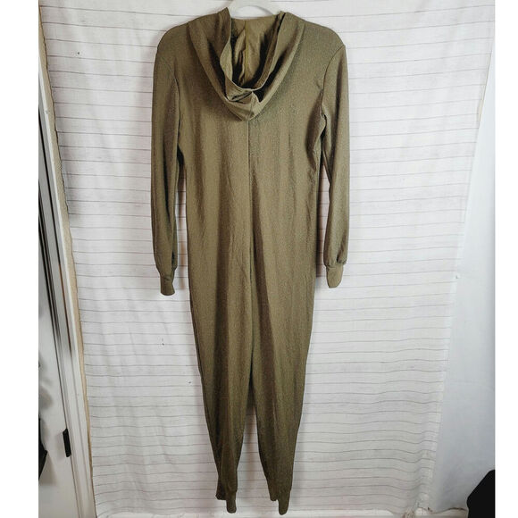 SAVAGE X FENTY Sleep & Shine Hooded Onesie in Military Olive Green, sz Medium - Picture 8 of 14